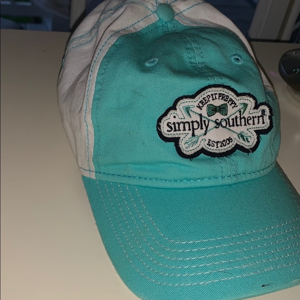 turquoise/ white simply southern hat